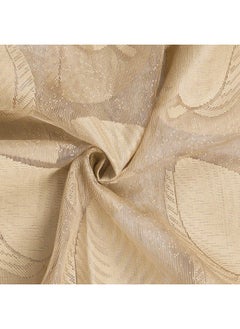 Homefab India Homefab India Sheer Door Curtain - Semi Transparent Curtain (7ft, Gold) -2 Pieces  - Image 2
