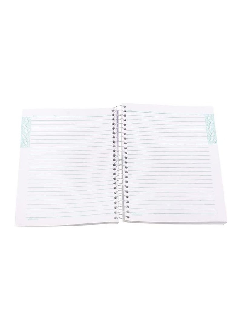 مجموعة من 2 دفتر مسطر 96 ورقة لكل دفتر 21.5*14.5 سم - متعدد الألوان - Image 3