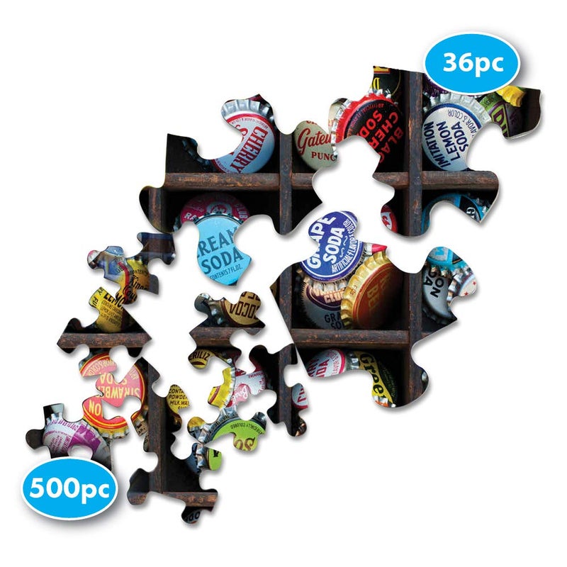 Springbok Puzzle to Remember - Alzheimer & Dementia Activity - 36 Piece Jigsaw Puzzle Colorful Caps - Made in USA - Image 3
