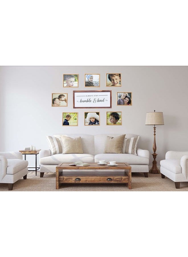 Athena's Elements Farmhouse Decor - Modern Rustic Wall Art Home Decor - Always Stay Humble and Kind - Solid Wood Framed Printed Sign for All room Decoration- Size 8x17 Inches - Image 2