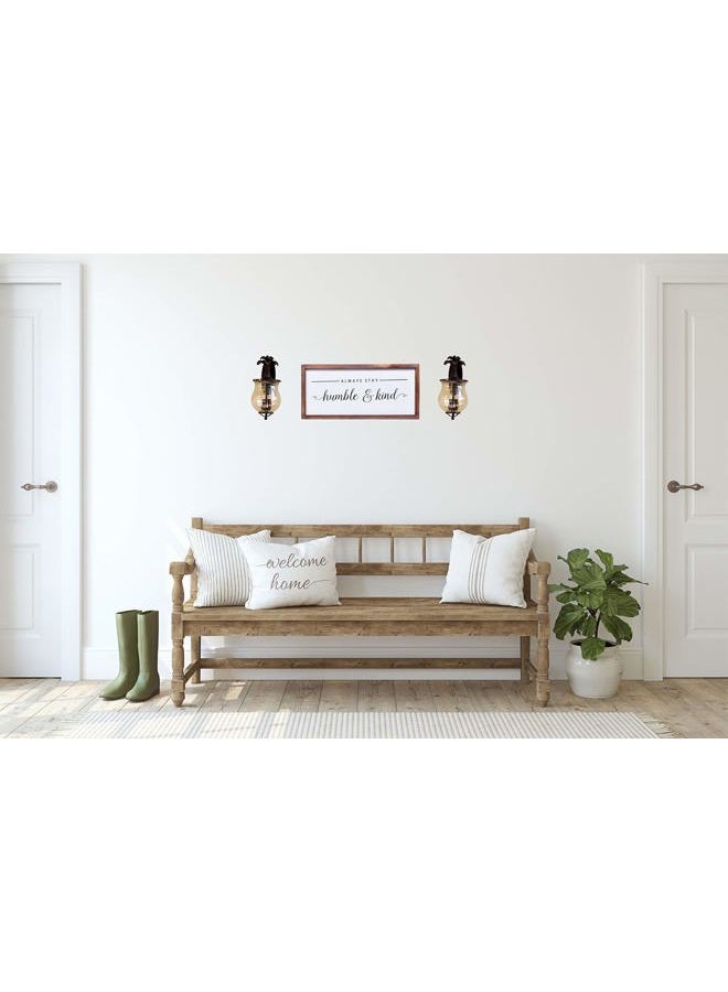 Athena's Elements Farmhouse Decor - Modern Rustic Wall Art Home Decor - Always Stay Humble and Kind - Solid Wood Framed Printed Sign for All room Decoration- Size 8x17 Inches - Image 5