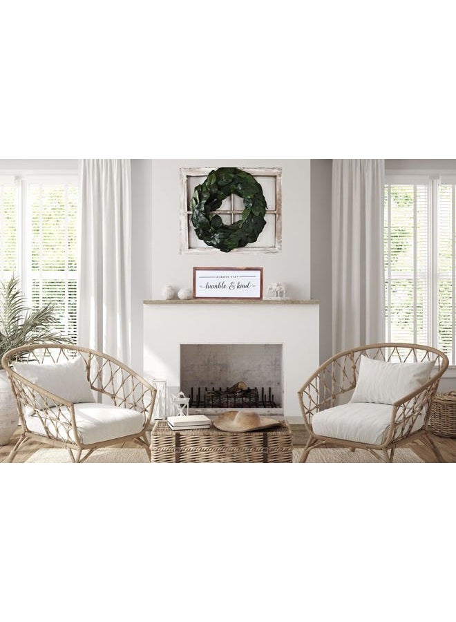Athena's Elements Farmhouse Decor - Modern Rustic Wall Art Home Decor - Always Stay Humble and Kind - Solid Wood Framed Printed Sign for All room Decoration- Size 8x17 Inches - Image 3