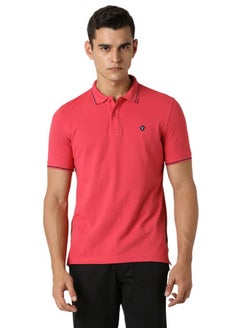 Van Heusen Van Heusen Men's Regular Fit Polo T-Shirt (VSKPWRGFD34687_Rouge Red XL)  - Image 1