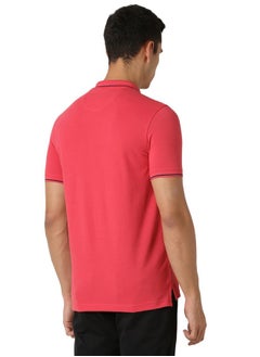 Van Heusen Van Heusen Men's Regular Fit Polo T-Shirt (VSKPWRGFD34687_Rouge Red XL)  - Image 5
