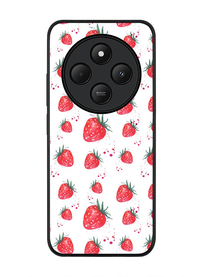 Stylizedd For Xiaomi Poco C75 Case,Slim fit Camera Protection, Shockproof Thin Phone cover - Dripping Strawberries - Image 1