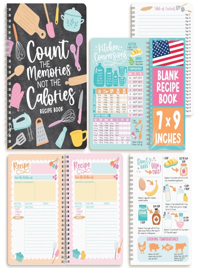 Hadley Designs Recipe Book to Write in Your Own Recipes - Blank Recipe Books to Write in, Cooking Journal Notebook for Recipes, Blank Cookbook Journal, Make Your Own Cookbook, Cooking Notebook - Image 1