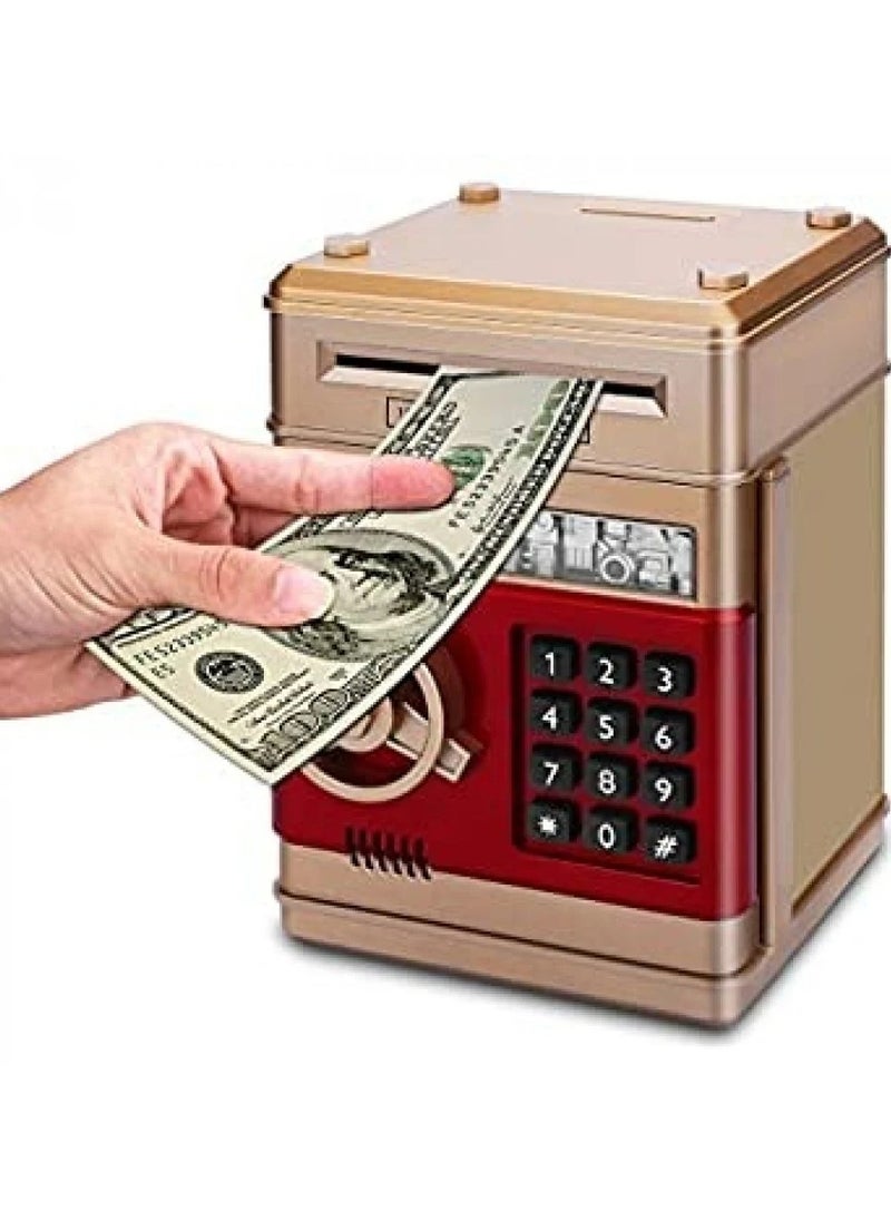 SFMW Electronic Money Box With a Secret Number and Sound Effects Gold Color  - Image 3