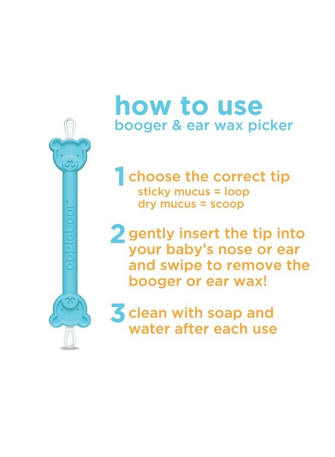 oogiebear Baby Nose Cleaner & Ear Wax Removal Tool - Safe Booger & Earwax Removal for Newborns, Infants, Toddlers - Dual-Ended - Essential Baby Stuff - Image 3