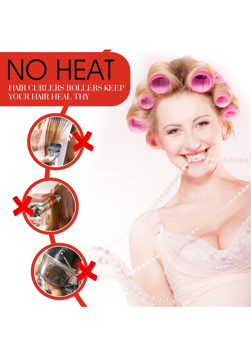 KHAJUL 24-Piece Curling Iron Roller Set with Metal Clips for Long Medium Short Thick Thin Hair Bangs Curls (Pink)  - Image 4