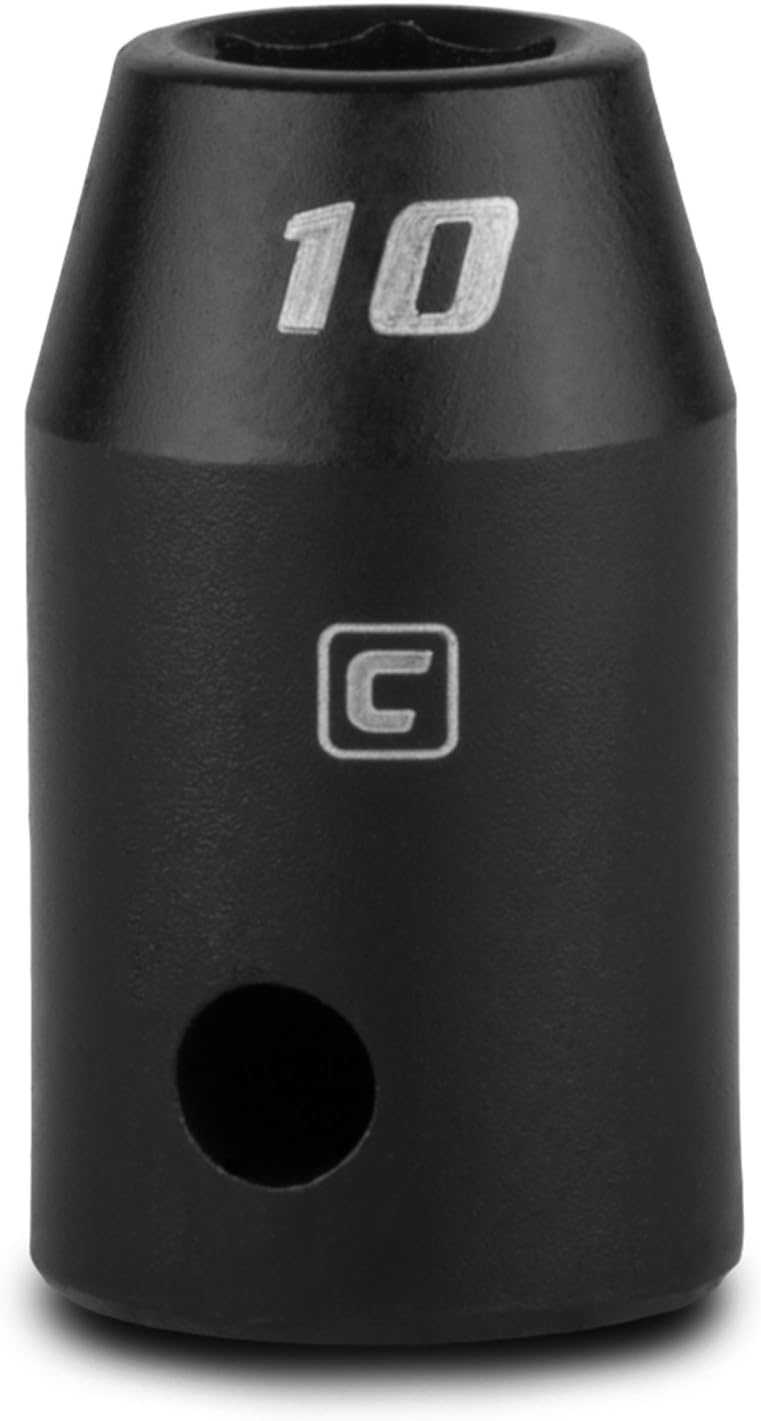 Capri Tools CP55010 10 mm Shallow Impact Socket, 1/2-Inch Drive, 6-Point, Metric - Image 1