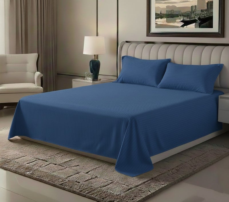 ماكسكون طقم ملاية سرير مايكروفايبر فاخر مكوّن من 3 قطع – ملاية مسطحة مقاس (180×240 سم) مع 2 كيس وسادة (50×75 سم) – ناعم جداً، قابل للتنفس، ومقاوم للتجاعيد – مناسب لأسرة السنجل والتوين – مثالي للاستخدام المنزلي والفندقي - Image 1