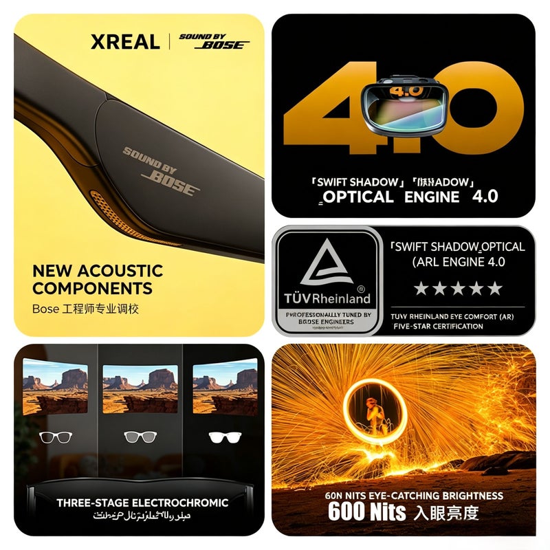 اكسريال نظارات AR الذكية XREAL One مع تحليق 3DoF، مدعومة بشريحة X1 - الإصدار القياسي مع الاتصال المباشر DP - Image 4