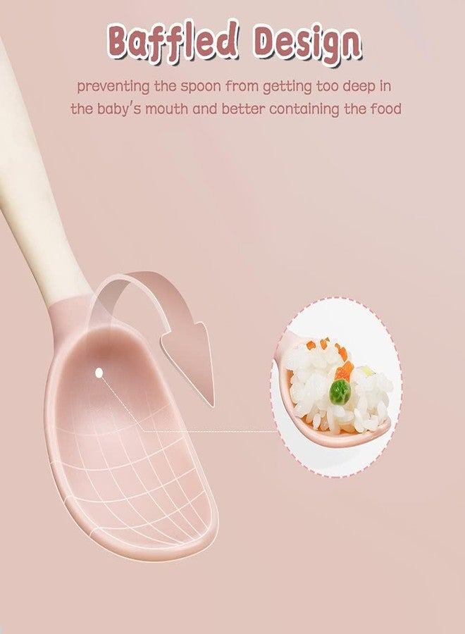 KolorFish Baby Utensils Spoon Fork with Travel Case, Toddler Utensils for Self Feeding Bendable Handle Silverware for Kids Children (Set of 4) - Image 4