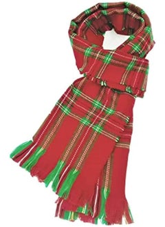 ماركة غير محددة شال عيد الميلاد الأحمر مقاس 180 سم × 30 سم أوشحة حمراء .. شال شال هدية 