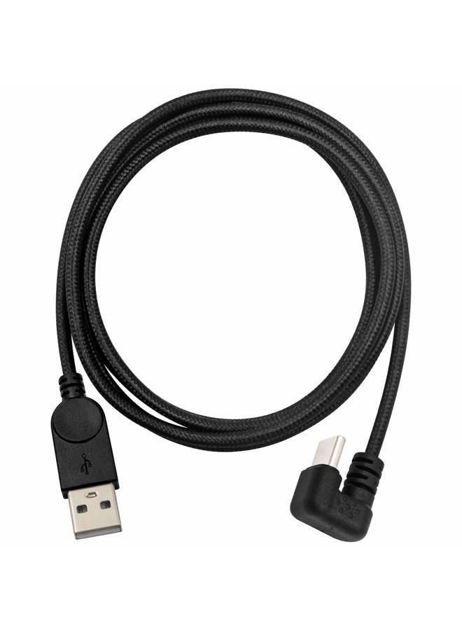 Poyiccot USB Type C Cable 3A Fast Charging, 180 Degree USB C Cable, U Shaped USB C Charger Cable, Type A to C Nylon Braided Data Sync Transfer Cord for Phone and Charger Devices, 5feet - Image 1