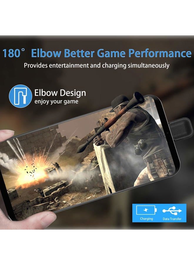 Poyiccot USB Type C Cable 3A Fast Charging, 180 Degree USB C Cable, U Shaped USB C Charger Cable, Type A to C Nylon Braided Data Sync Transfer Cord for Phone and Charger Devices, 5feet - Image 5