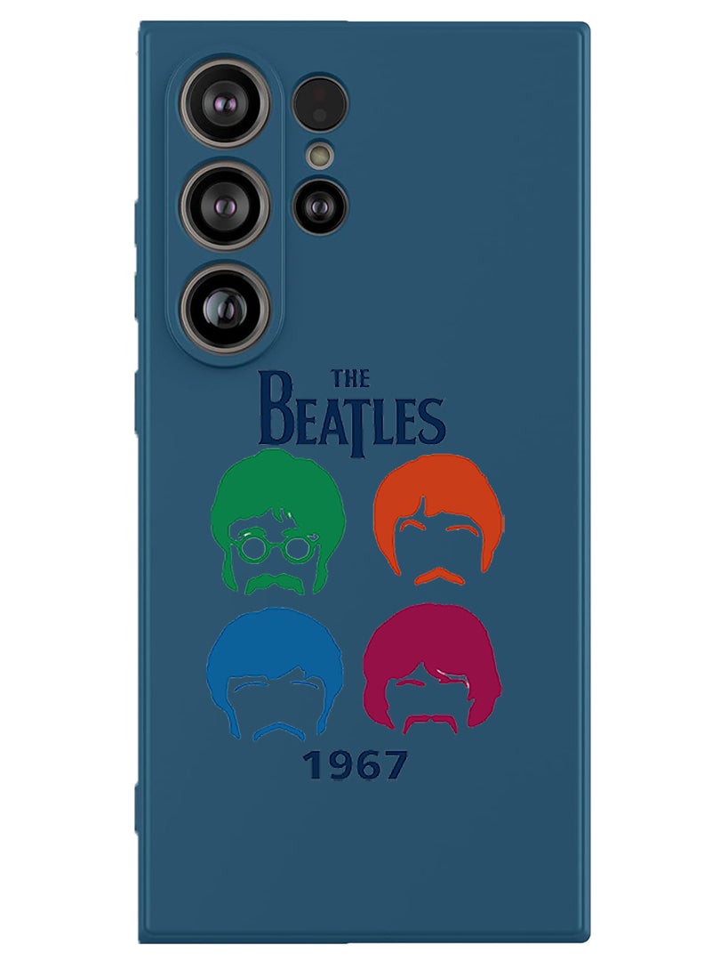 Theodor Protective Slim Fit Case Liquid Silicone Cover with Full Body Protection Anti-Scratch Shockproof Case For Samsung Galaxy S25 Ultra (Blue) - The beatles - Image 1