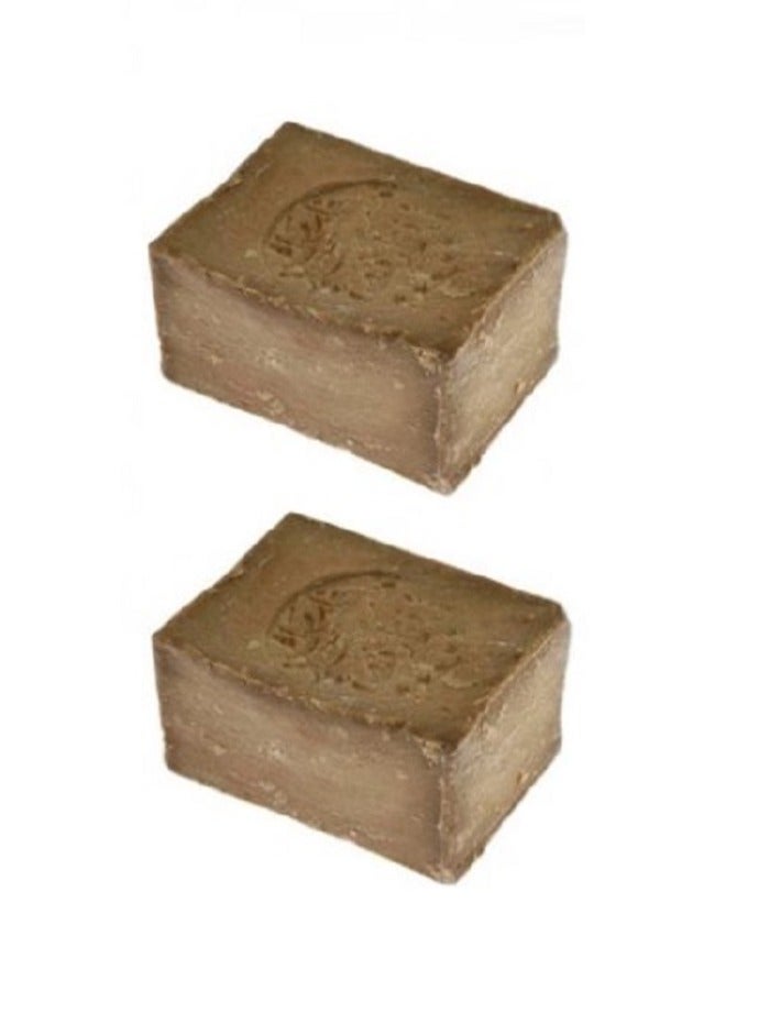 يامي بايو شوب ALUS - صابون حلب الطبيعي مصنوع من زيت الزيتون البكر الممتاز وزيت الغار بنسبة 15% - قابل للتحلل الحيوي - لا يسبب الحساسية وحساس - 200 جرام متعدد الألوان 0.2497 كجم 2 قطعة