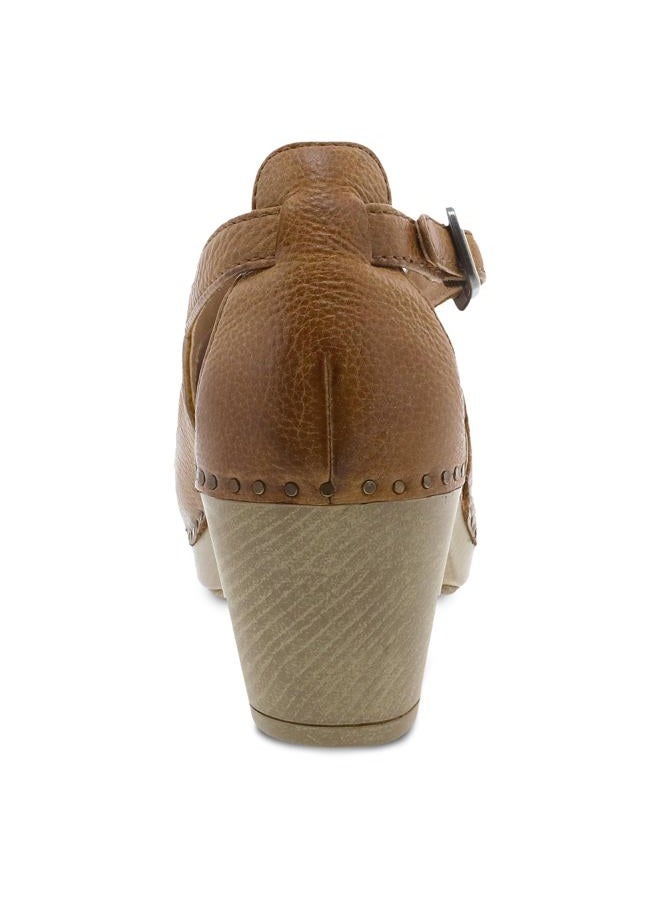 Dansko Women's Sassy Tan Heeled Clog 9.5-10 M US Adjustable Strap, Comfort, Arch Support - Image 5