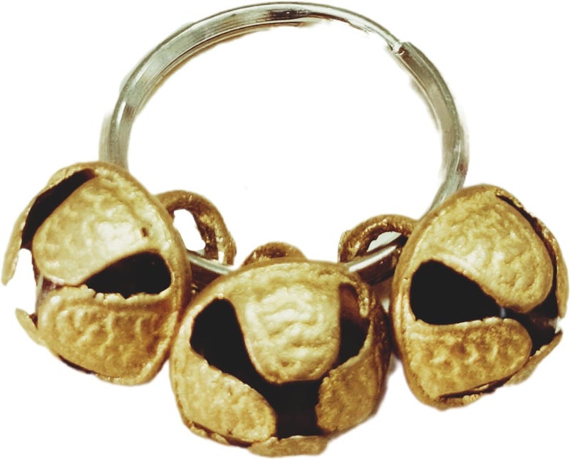 KP2 Ghungroo Kadi Fingers for Puja Aarti Hand Finger Clapping Ring Cymbals Pooja Bhajan Set Pair Musical Instrument finger cymbol (Golden, Set of 8) - Image 4