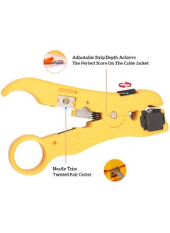 Generic GILHOT Universal Wire Stripper for Flat or Round  Coaxial Cable Stripper and Cutter Compatible with RG59 RG6 RG7 RG11 CAT6 CAT5 CAT3  - Image 3