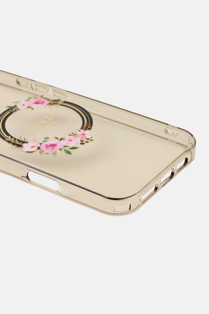 GUESS حافظة حماية شفافة لشعار علامة ماغسيف لهاتف آيفون 16 برو ماكس - Image 3