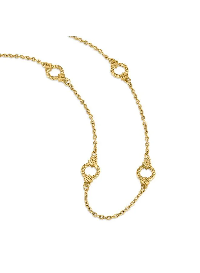 غاي لاروش Tina Yellow Gold Plated Stainless Steel Chain Necklace for Women