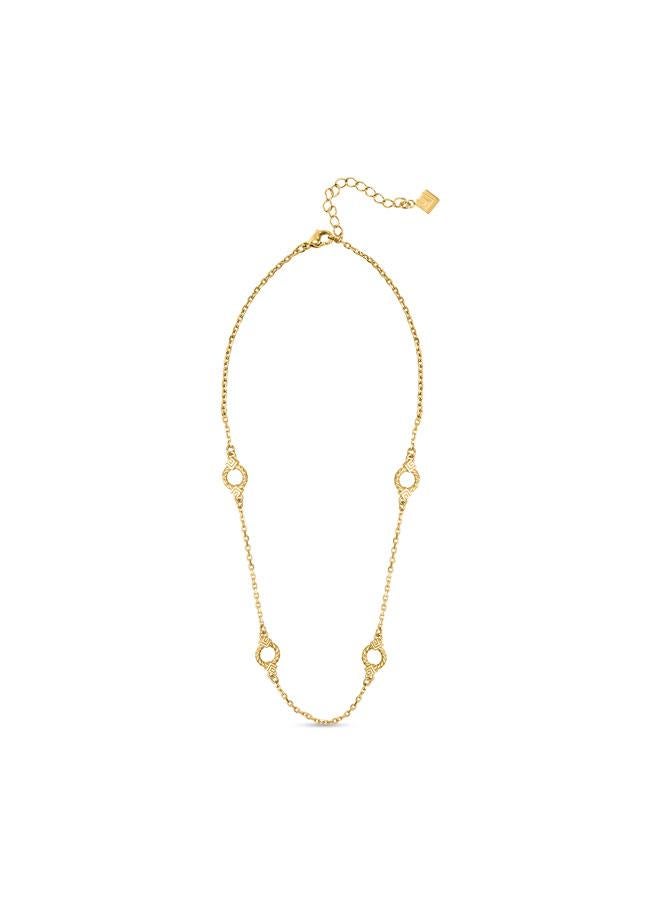 Guy Laroche Tina Yellow Gold Plated Stainless Steel Chain Necklace for Women - Image 1