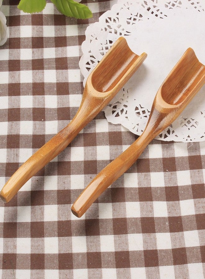 Cucumis Tea Spoons Natural Bamboo Tea Spoon for Loose Tea ，Cucumis 6Pcs Kung Fu Tea Spade Natural Bamboo Wood Spoons for Scooping Coffee Powder,Tea，Salt，Yeast, Superfood Powders，Cacao - Image 5