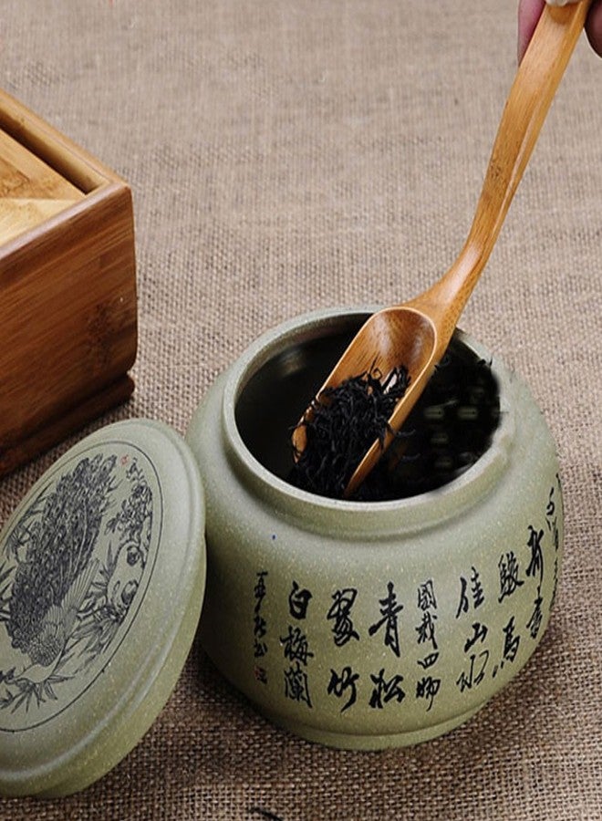 Cucumis Tea Spoons Natural Bamboo Tea Spoon for Loose Tea ，Cucumis 6Pcs Kung Fu Tea Spade Natural Bamboo Wood Spoons for Scooping Coffee Powder,Tea，Salt，Yeast, Superfood Powders，Cacao - Image 2