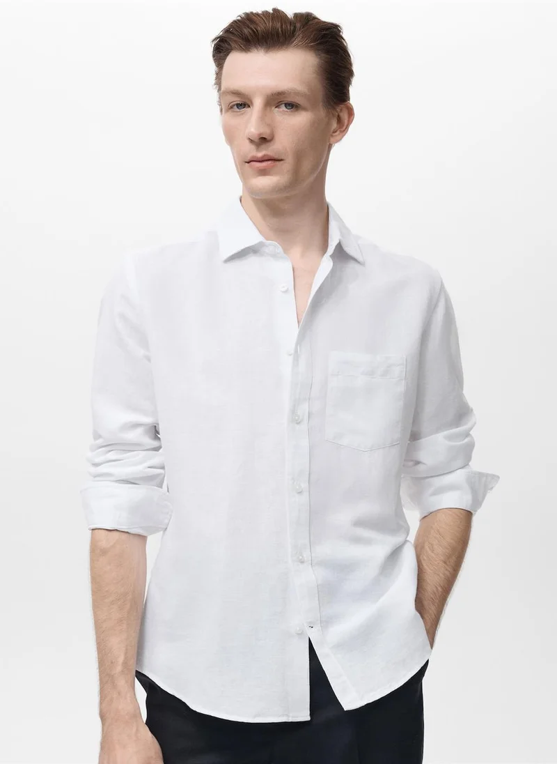 مانجو مان Pocket Linen Shirt