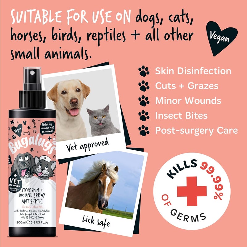 Bugalugs Antiseptic Itchy Skin & Wound Spray for Pets - 200ML - Image 5
