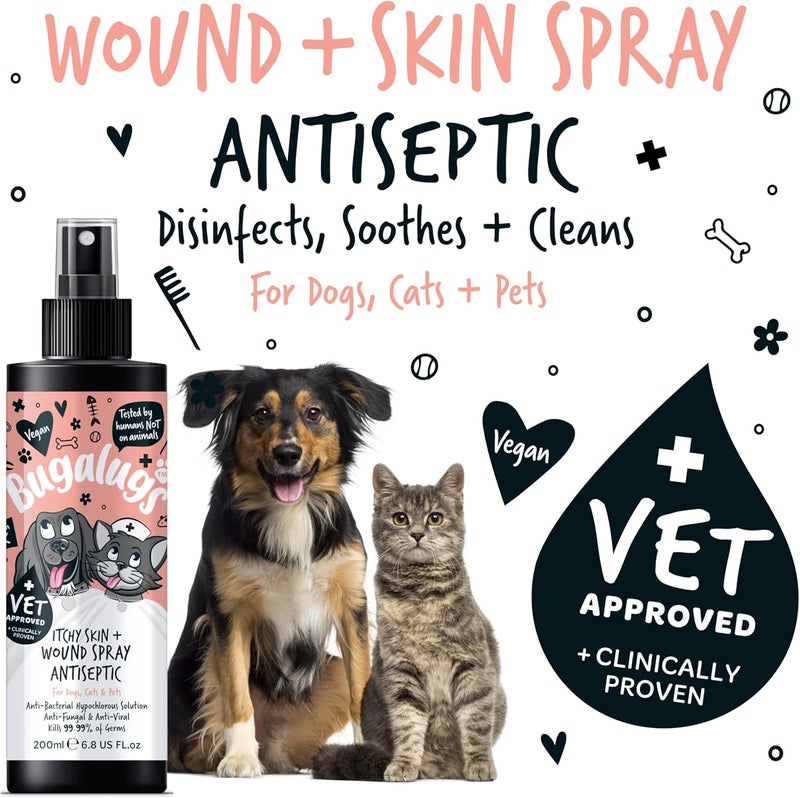 Bugalugs Antiseptic Itchy Skin & Wound Spray for Pets - 200ML - Image 3