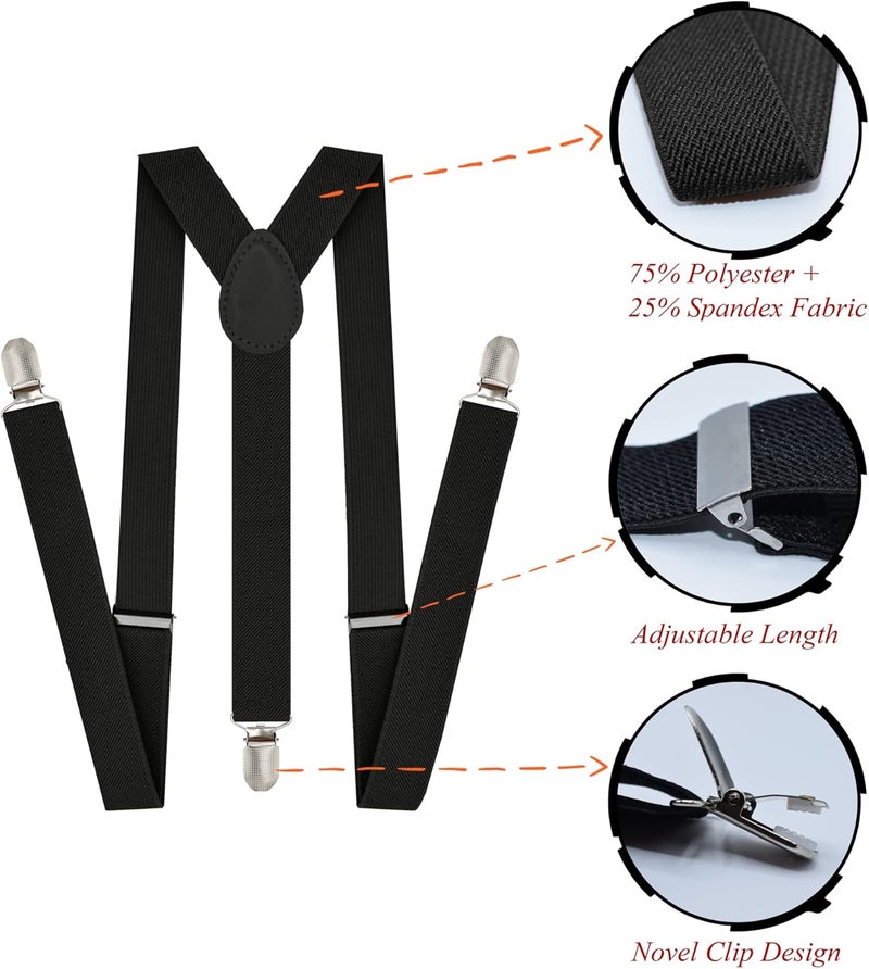 DIBI Suspenders for Men - Adjustable Y Back Mens Suspenders with 3 Heavy Duty Strong Clips - Image 5