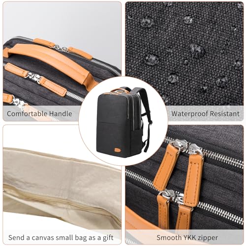 NOBLEMAN Men's and Womens Backpack, Laptop Backpack, Waterproof School Backpack, 15.6 Inch Laptop Backpack, Daypack, USB (Black plus) - Image 5