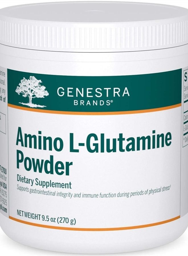 Genestra Brands Amino L-Glutamine Powder | Amino Acid Supplement for GI and Immune Health | 9.5 Ounces - Image 1