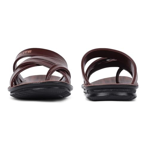 FLITE Men's Slippers/Sandals/Flats/Thong Slippers Ethnic Slippers for Boy's(Size 6 UK-10 UK) (Brown, Numeric_9) - Image 5