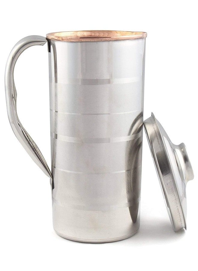 TGS Water Jug for Healthy Hydration Copper Steel Water Jug with Stainless Steel Outer and Inside Pure Copper with Many Ayurvedic Health Benefits,2 Litre - Image 2