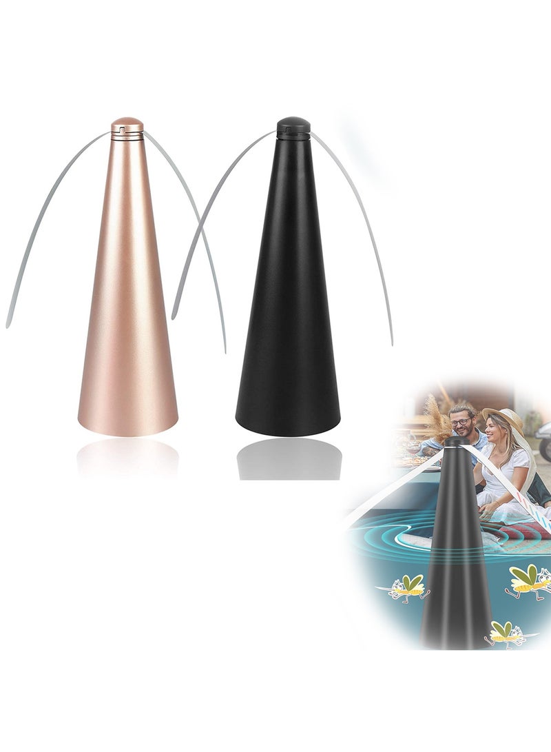 Generic Fly Fan for Tables Indoor Outdoor Meal, Portable Table Fly Fan Keep for Your Food Clean Fly Deterrent Fan for Indoor Outdoor Meal Food Fly Fans Keep Flies Away from Your Food and Your Family (2pcs)  - Image 1