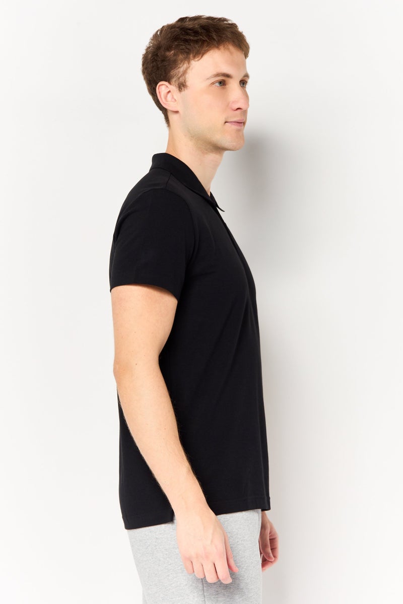 Adidas Men Sportswear Fit Short Sleeve Outdoor Polo Shirt, Black - Image 2