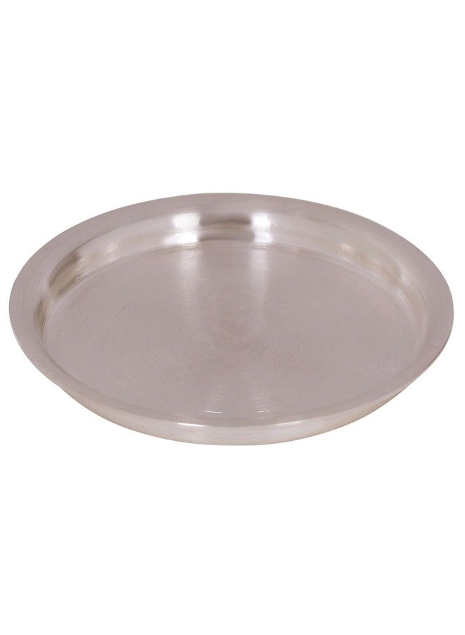 Osasbazaar Pure Silver Plate for Bhog, Chaandi ki Plate, Puja Dish for Balgopal Laddu Gopal - 97%-99% BIS Hallmarked - Image 1