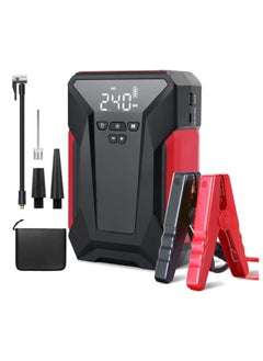 NYORK Car Jump Starter, 600A Peak Car Battery Charger With Air Compressor, Lightweight Easy To Carry Jump Box For Car Battery, Durable Car Starter With LED Light, (1pc)  - Image 1