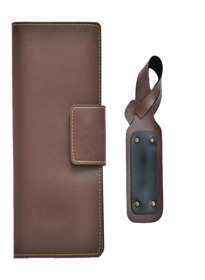 YOUR GIFT STUDIO Unisex Travel Wallet with Luggage Tag for | Card Holder, Travel Document Organizer | Unisex Travel Wallet & Passport Cover (Brown) - Image 1