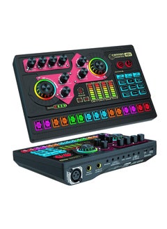 Podcast Equipment Bundle, Sound Board Voice Changer, X5 Audio Interface with Mixer and Vocal Effects, Studio All-in-one XLR DJ Mixer for Phone PC Live Streaming Recording Gaming Podcasting(X5-Black)