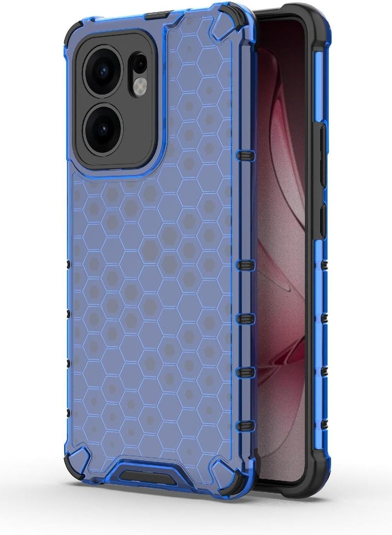 Case Cover Honeycomb Case Shockproof Camera Protection Cover Compatible with Oppo Reno 13F (Blue) - Image 1