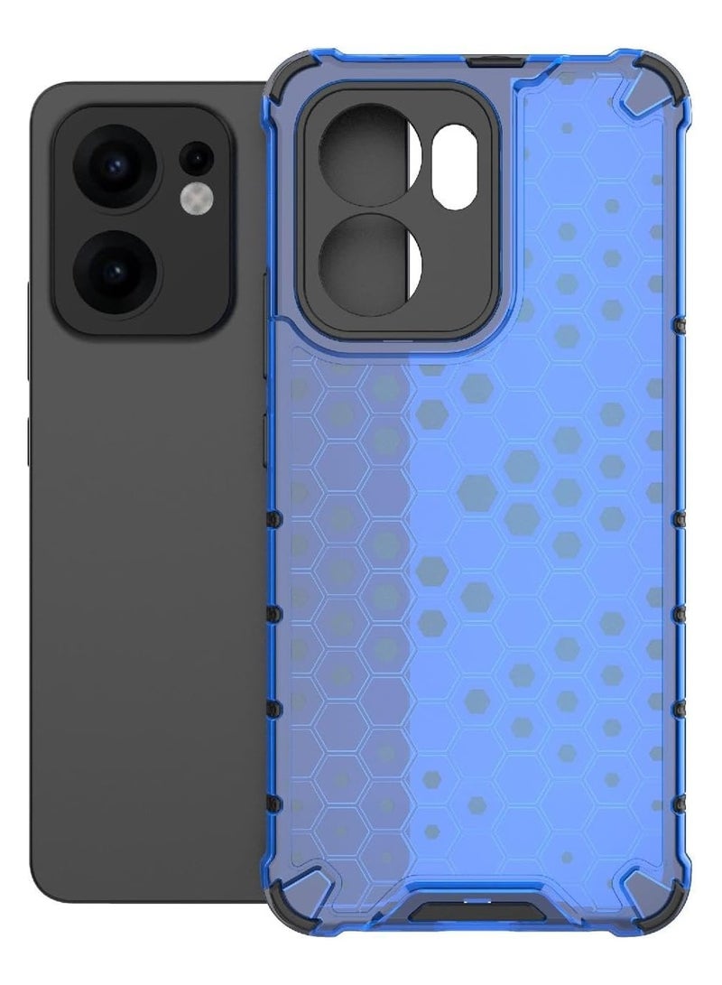 Case Cover Honeycomb Case Shockproof Camera Protection Cover Compatible with Oppo Reno 13F (Blue) - Image 2