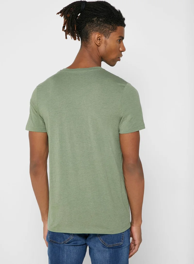 JACK & JONES Logo Regular Fit Crew Neck T-Shirt