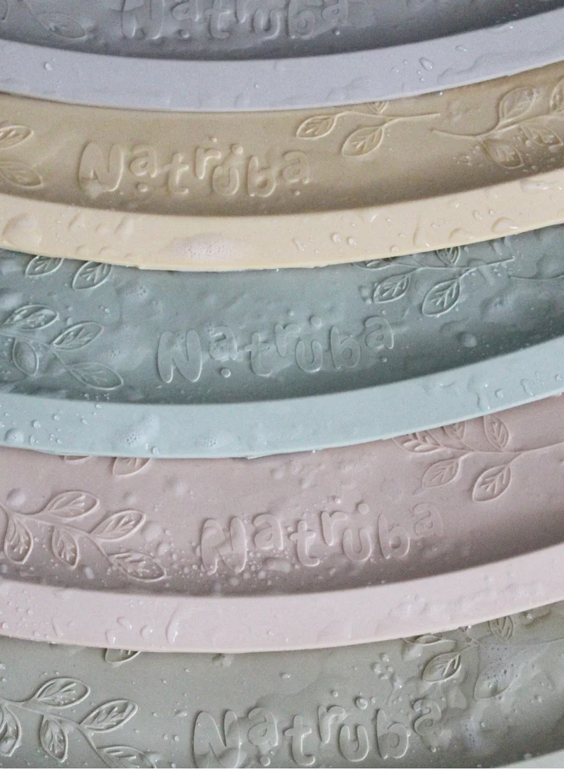 Natruba Natruba Bath Mat Leaf Pattern - Sage
