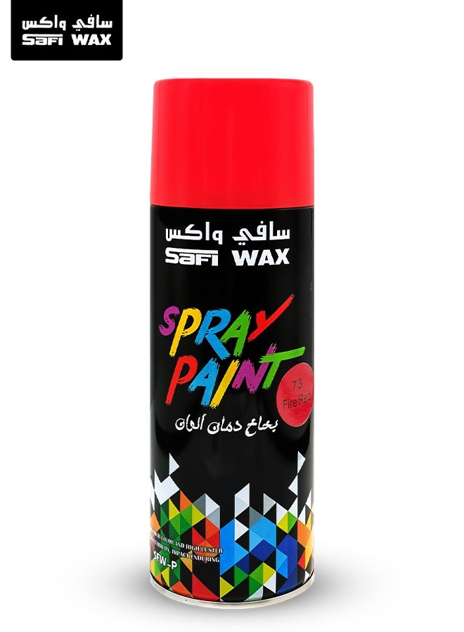 SAFI WAX Spray Paint - Fire Red - 450ML Quick Dry, Superior Gloss, Long Lasting Finish for Auto Motive Touch, Wheels, Wall, Wood & Metal Surfaces - High Quality, Anti-Rust Protection Available - Image 3
