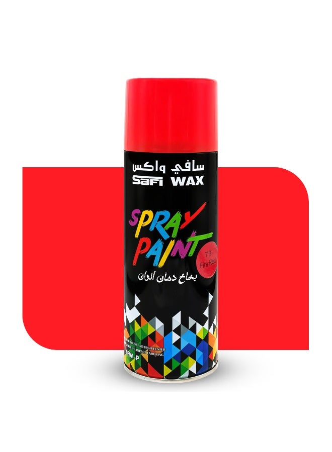 SAFI WAX Spray Paint - Fire Red - 450ML Quick Dry, Superior Gloss, Long Lasting Finish for Auto Motive Touch, Wheels, Wall, Wood & Metal Surfaces - High Quality, Anti-Rust Protection Available - Image 4